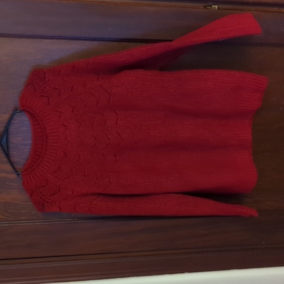 Talbots Red Holiday Alpaca Wool Blend Sweater Size Large - Picture 1 of 8